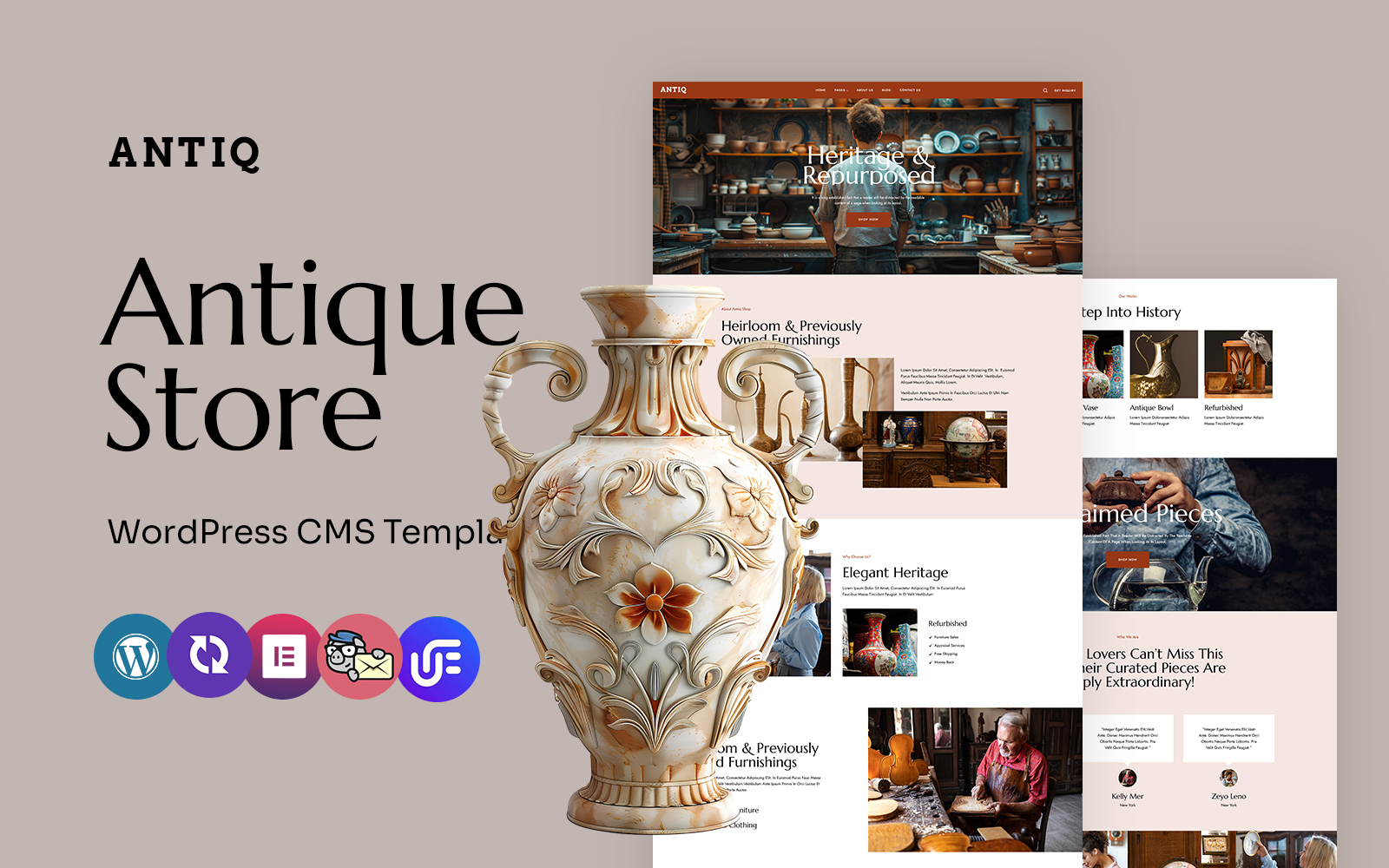 Antiq - Antique Store And Vintage Collection Multipurpose WordPress Elementor Theme WordPress Theme