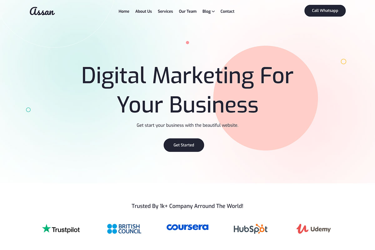 Assan - Digital Marketing Agency WordPress Theme