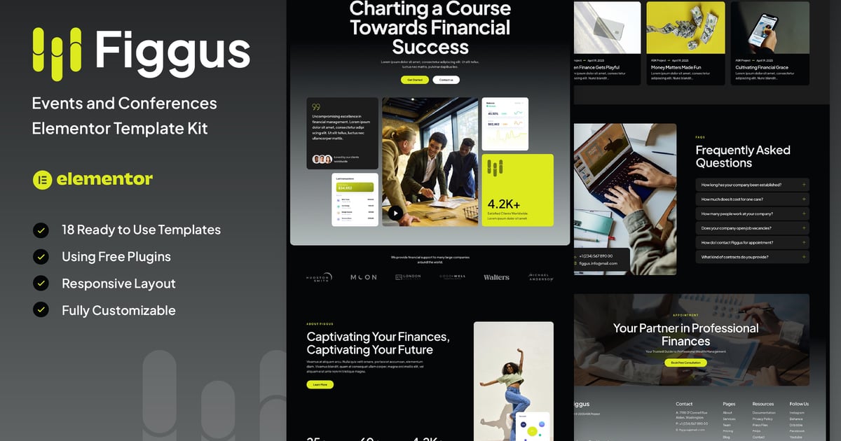 Figgus - Finance & Investment Elementor Template Kit