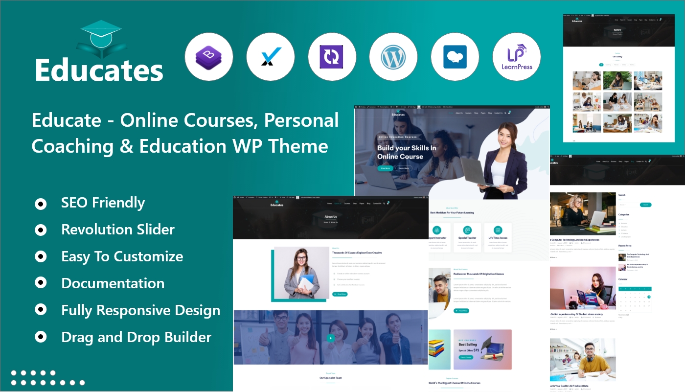 Educatehub - Online Courses & Education WordPress Theme