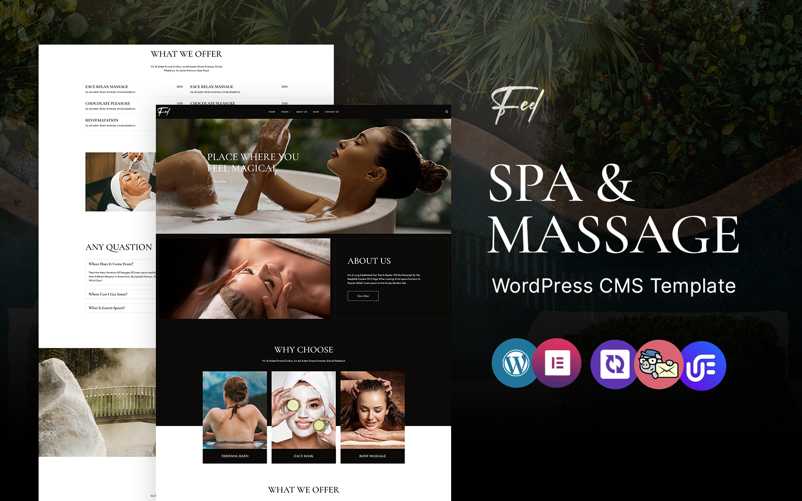 Feel - Spa And Wellness WordPress Elementor Theme WordPress Theme