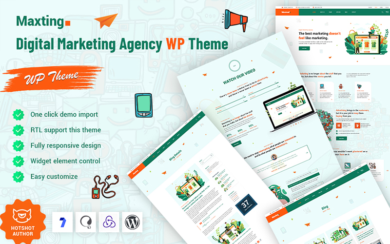 Maxting - Digital Marketing Agency WordPress Theme