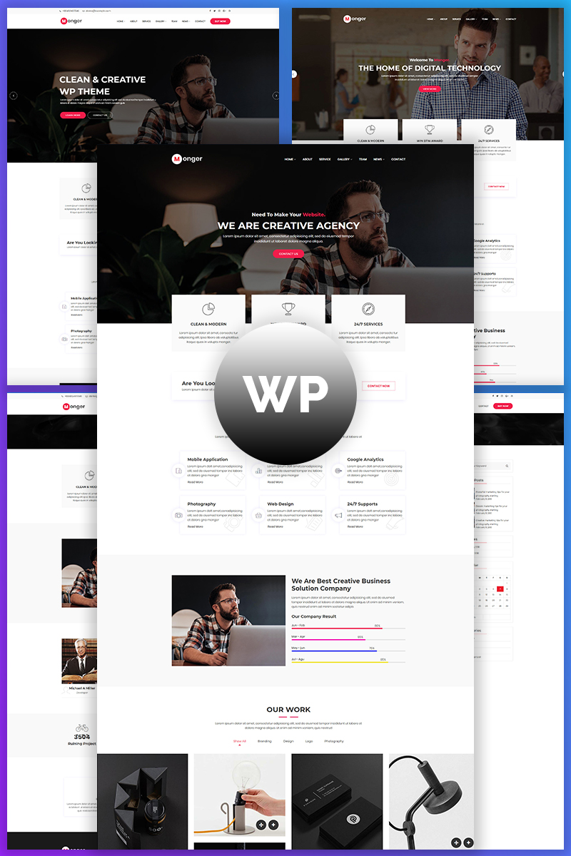 Monger - Creative Agency Responsive WordPress Theme