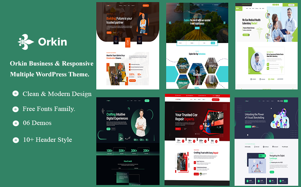 Orkin Business & Multipurpose Responsive WordPress Theme