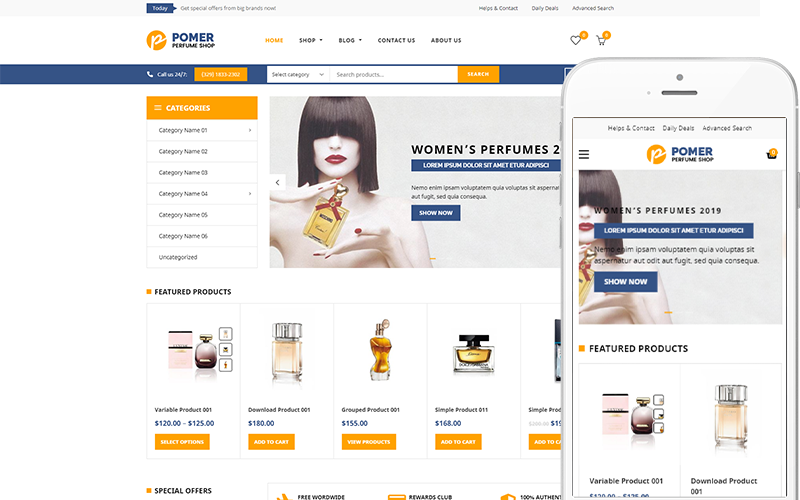 Pomer - Theme for Perfume Store WooCommerce Theme