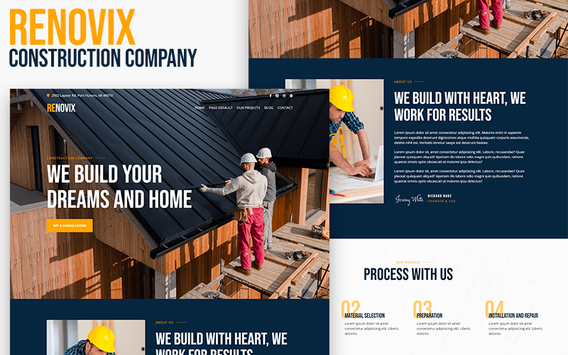 Renovix- Construction and Building Company WordPress Theme