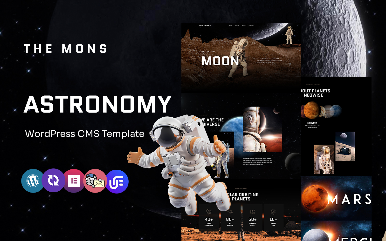 The mons - Astronomy Multipurpose WordPress Elementor Theme WordPress Theme