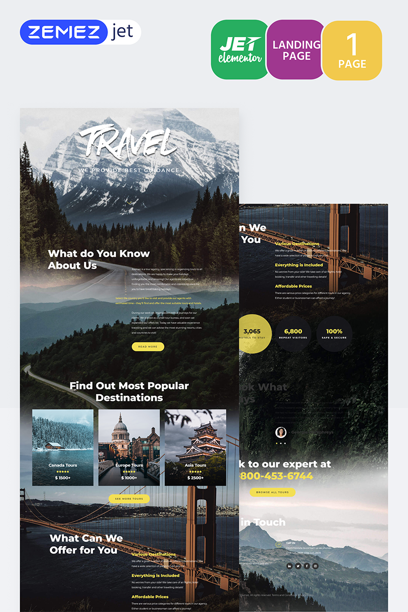 Tournet - Travel Agency - Jet Elementor Kit