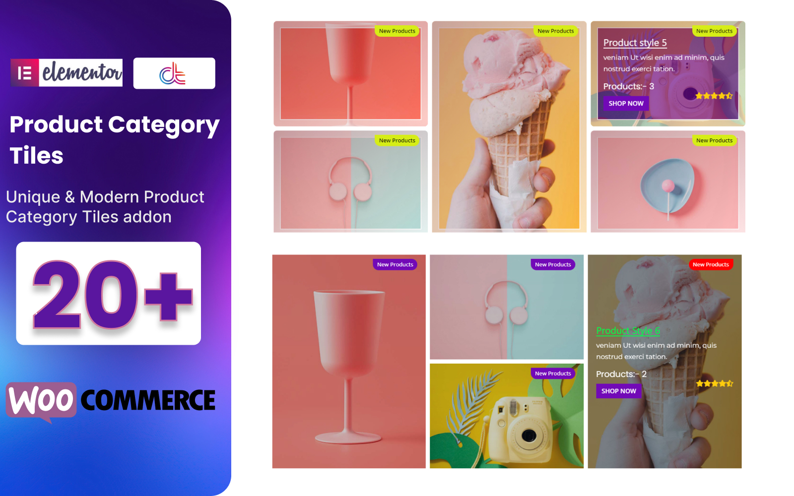 WooCommerce Product Category Tiles WordPress Plugin For Elementor