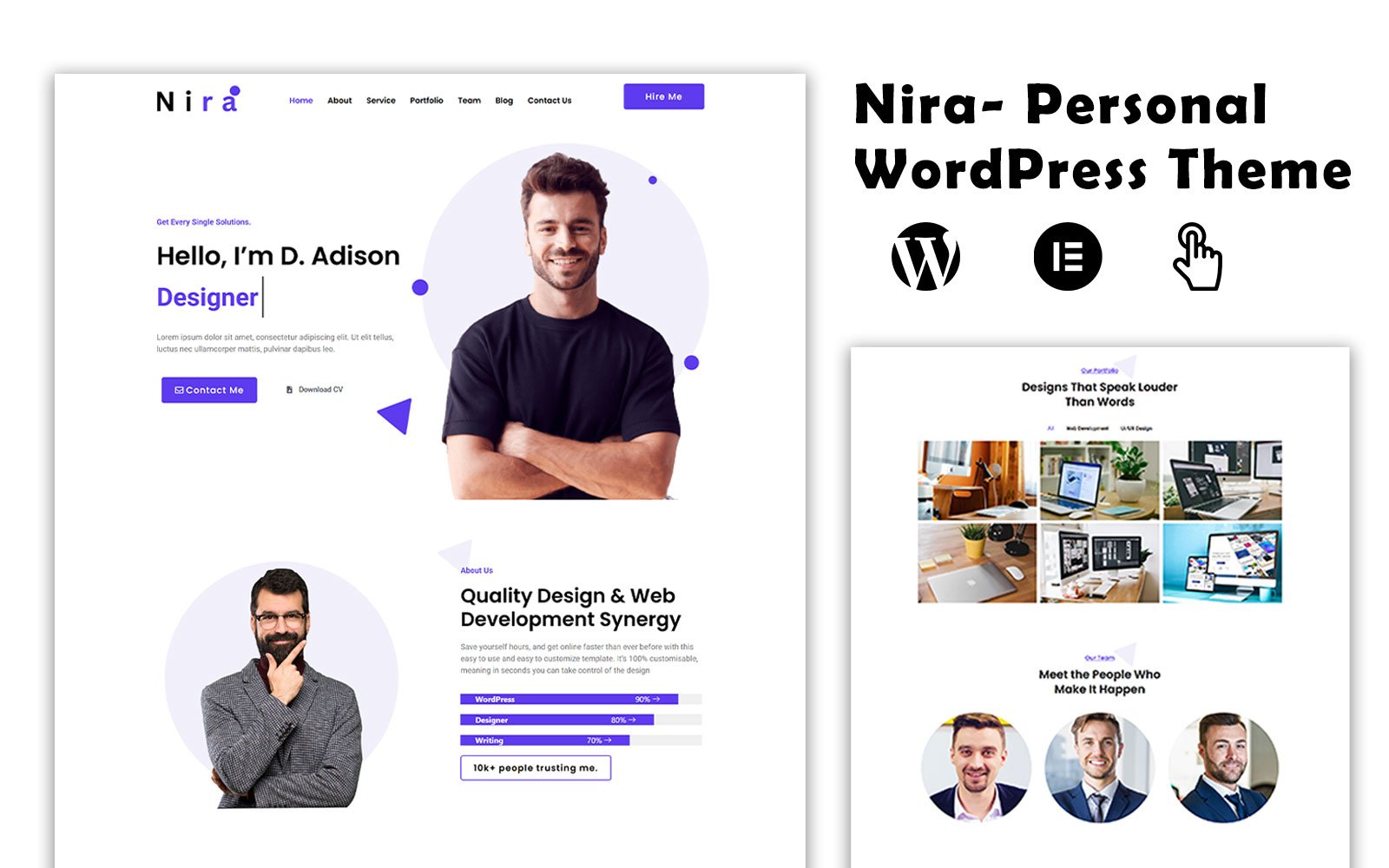 Nira – Personal Portfolio WordPress Theme