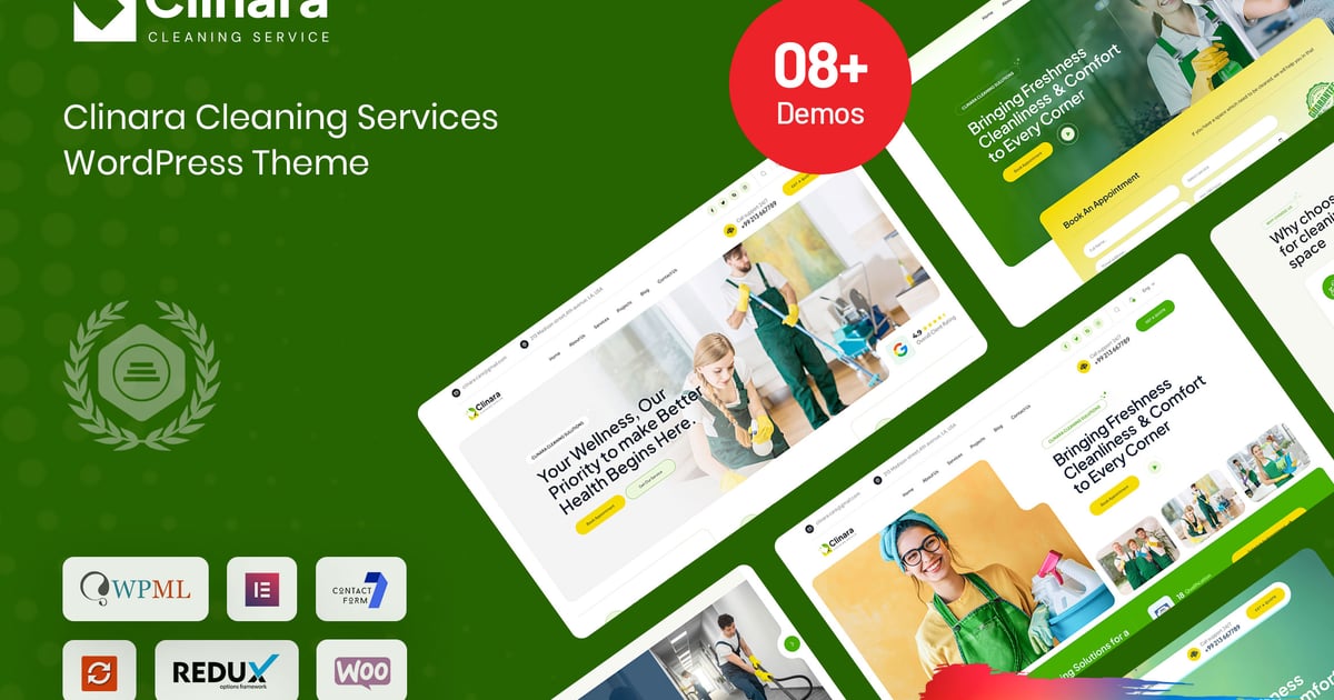 Clinara - Cleaning Services WordPress Theme