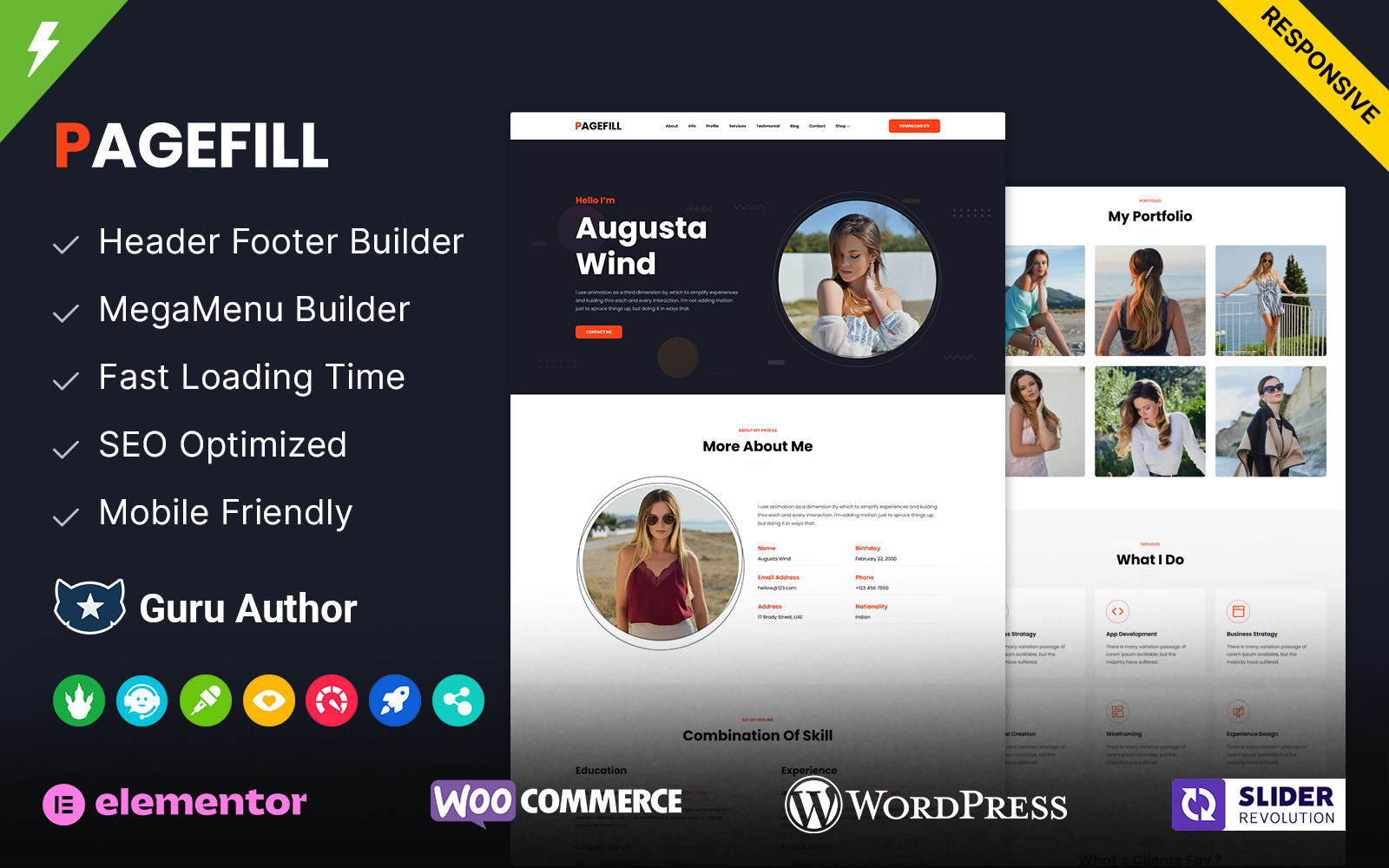 Pagefill - One Page Portfolio WordPress Theme