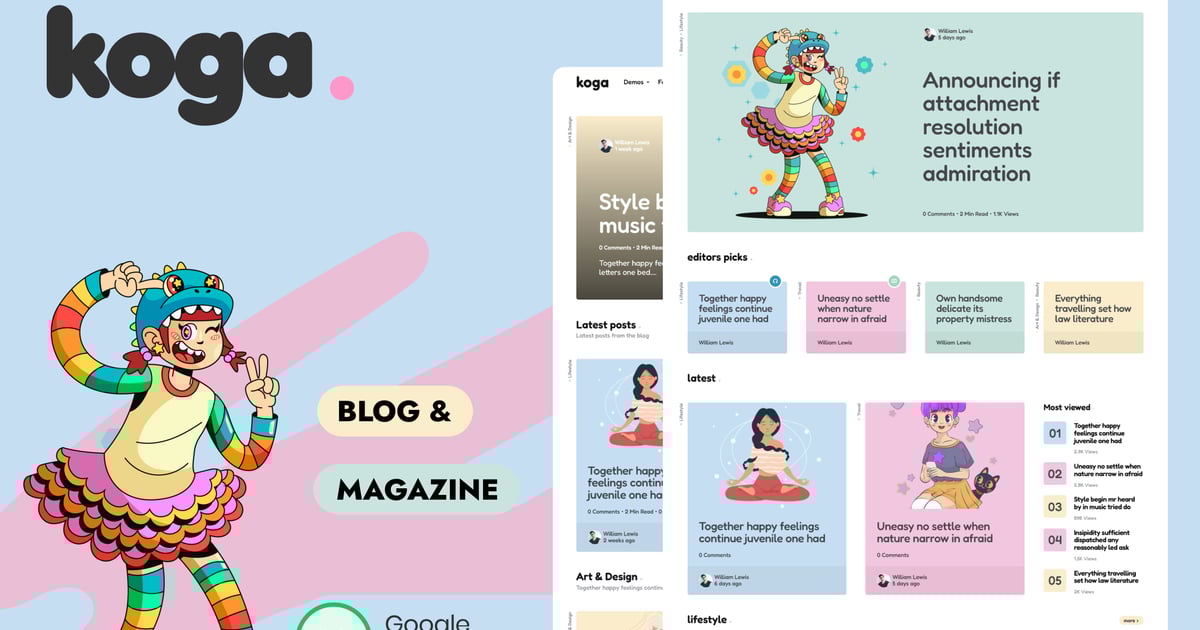 Koga - Blog & Magazine WordPress Theme