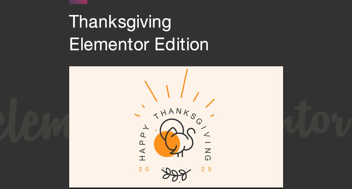 Thanksgiving Elementor Edition