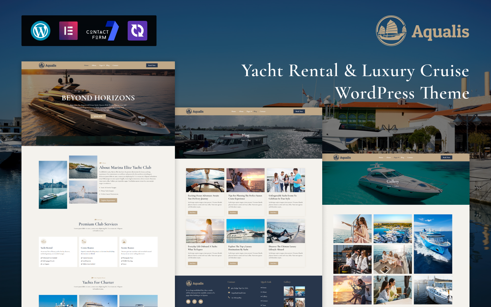 Aqualis – Yacht Rental & Luxury Cruise WordPress Theme
