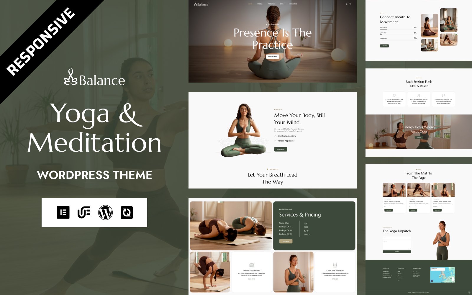 Balance - Yoga, Fitness & Meditation WordPress Elementor Theme WordPress Theme