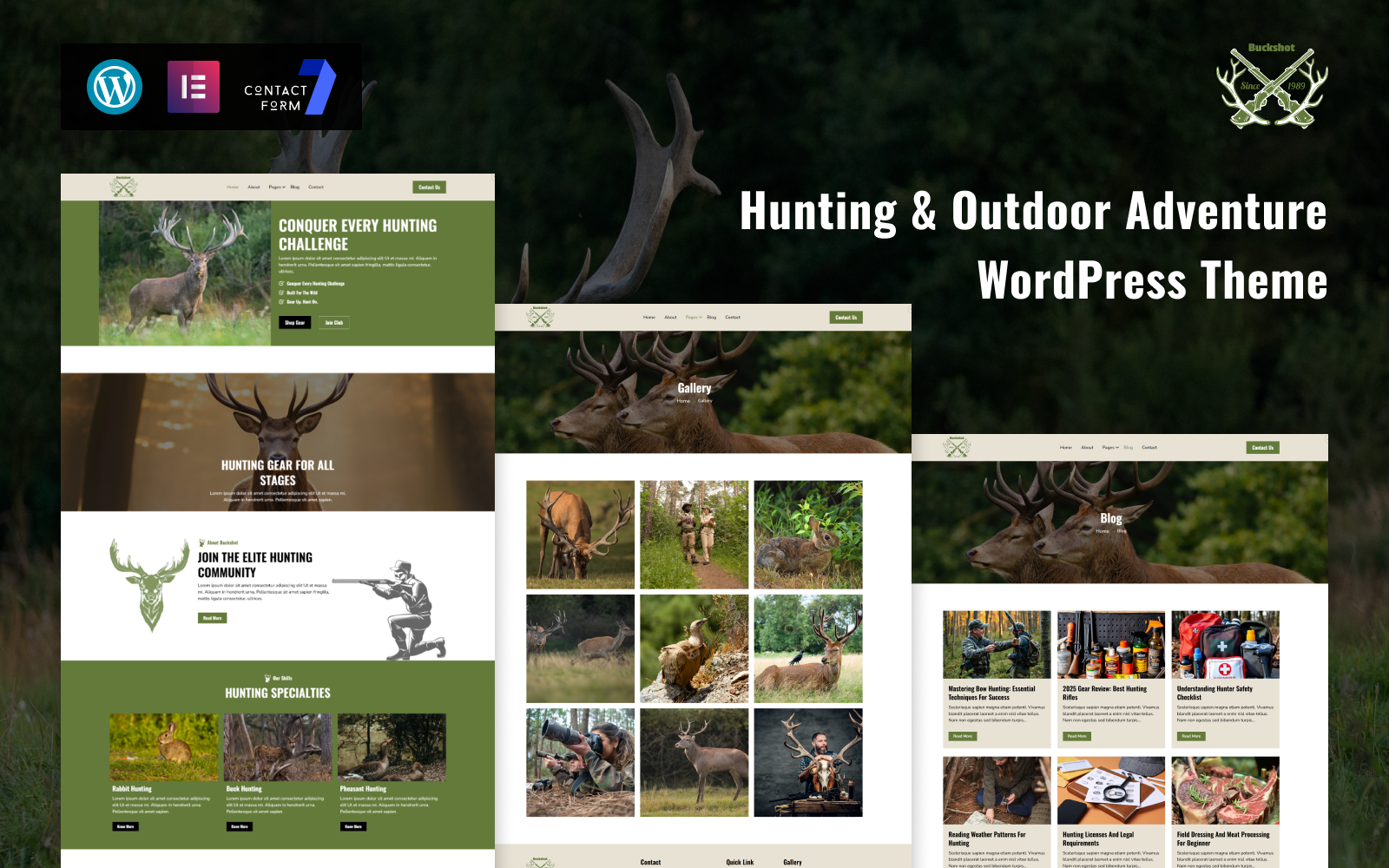 BuckShot – Hunting & Outdoor Adventure WordPress Theme