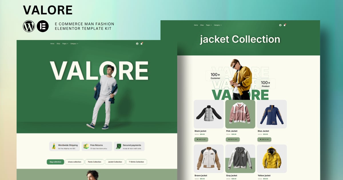 Valore - Fashion Store eCommerce Elementor Template Kit
