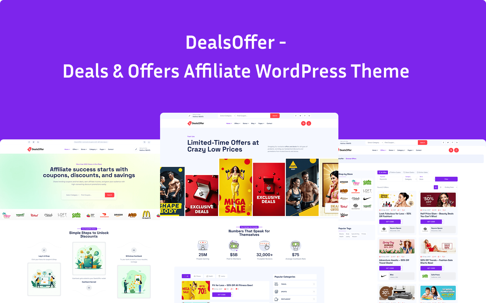 Dealsoffer Coupons - Offers, Deals and Coupons Affiliate WordPress Theme