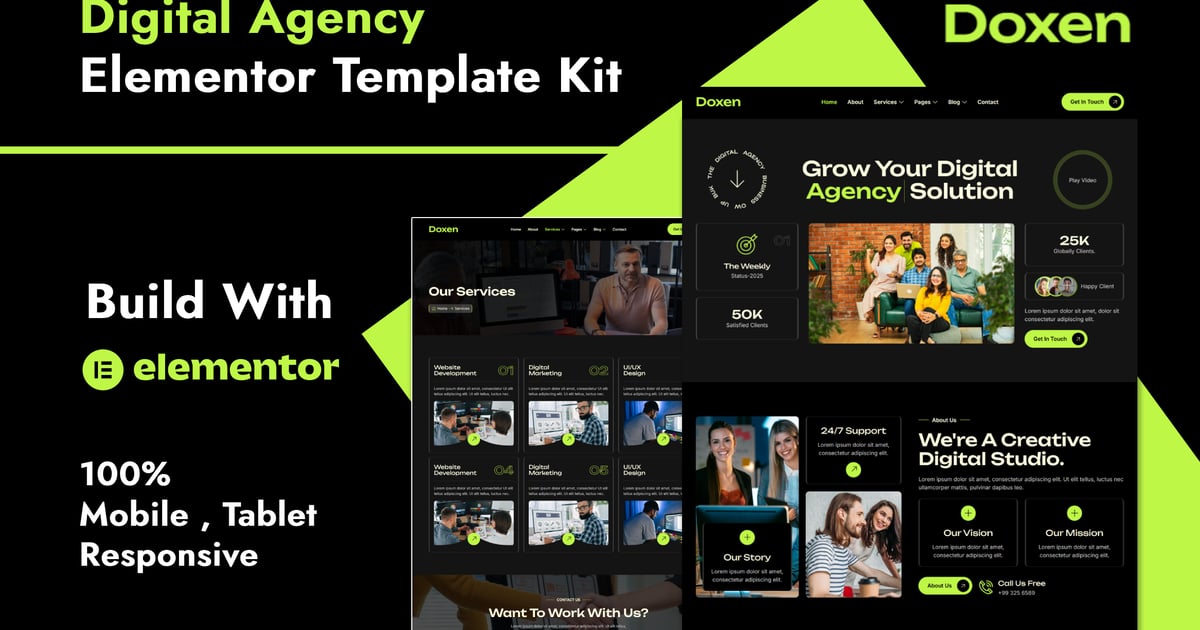Doxen - Digital Agency Elementor Template Kit