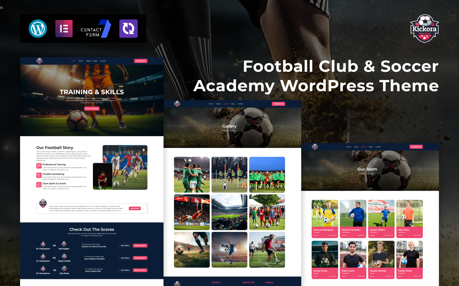 Kickora – Football Club & Soccer Academy WordPress Theme