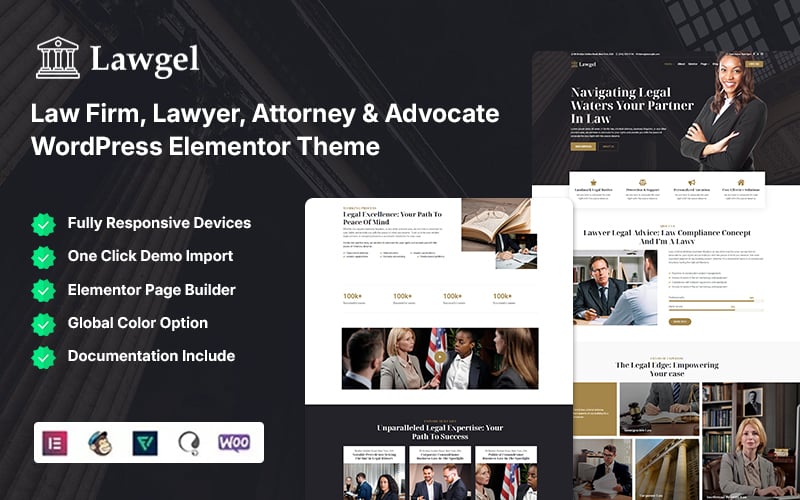 Lawgel - Law Firm, Lawyer, Attorney & Advocate WordPress Theme