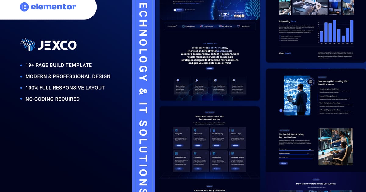 Jexco - Technology & IT Solutions Elementor Template Kit