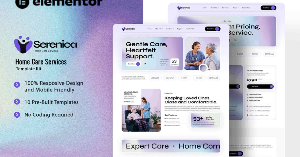 Serenica - Home Care Service Elementor Template Kit