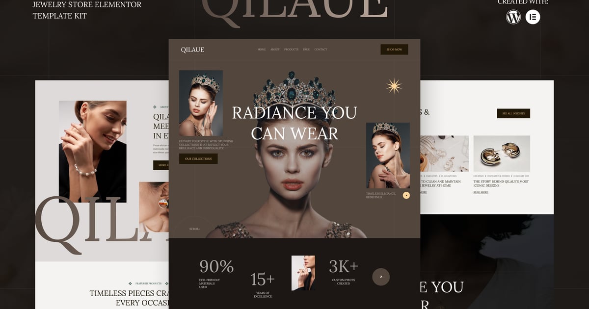 Qilaue - Jewelry Store Elementor Template Kit