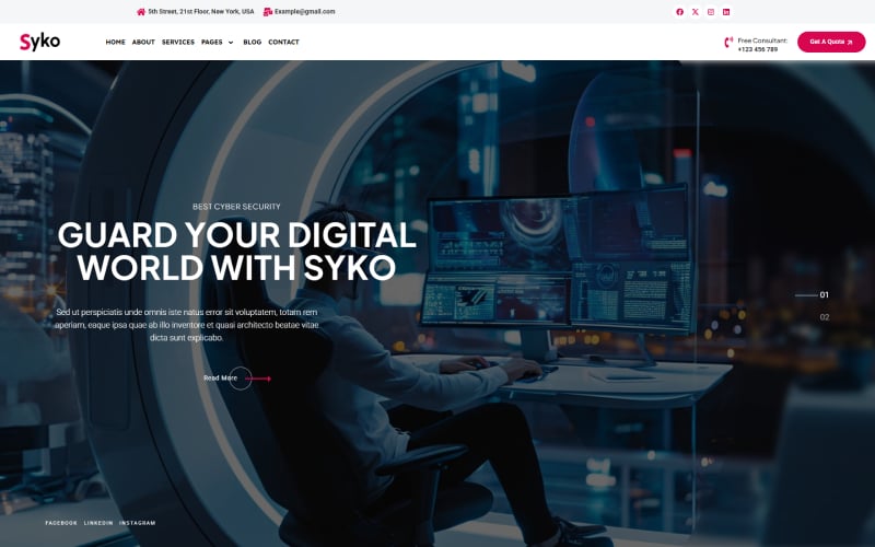Syko – IT & Cyber Security WordPress Theme