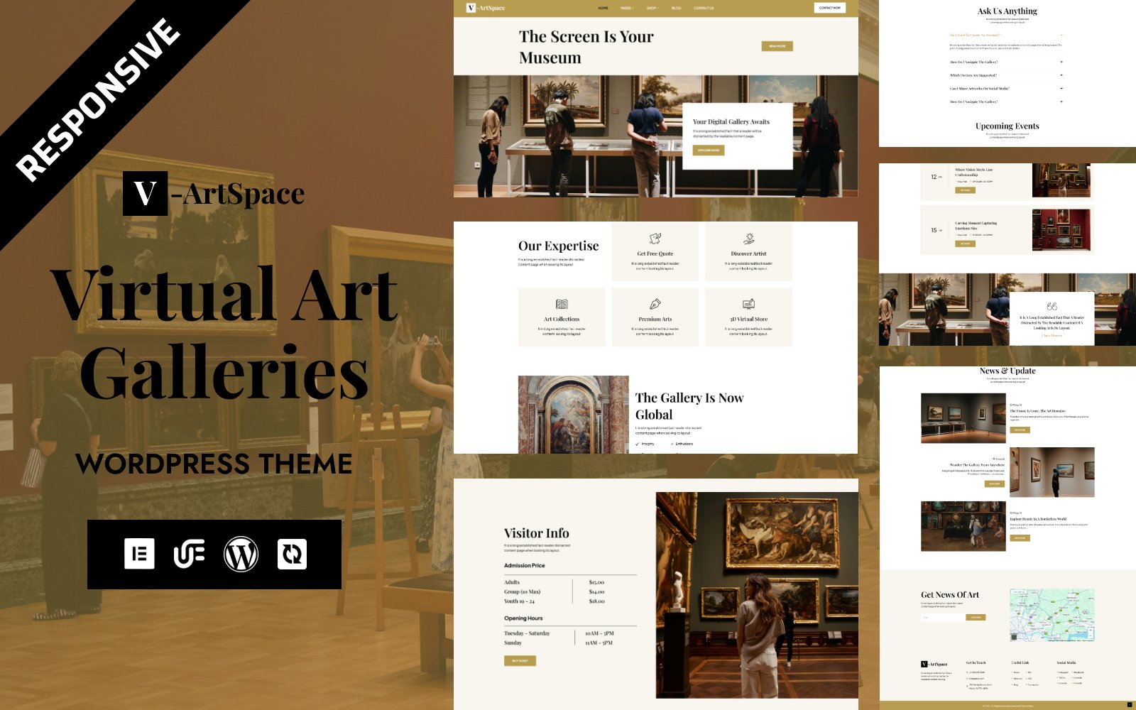 V-Artspace - Museum And Art Gallery Multipurpose Responsive WordPress Elementor Theme WordPress Theme