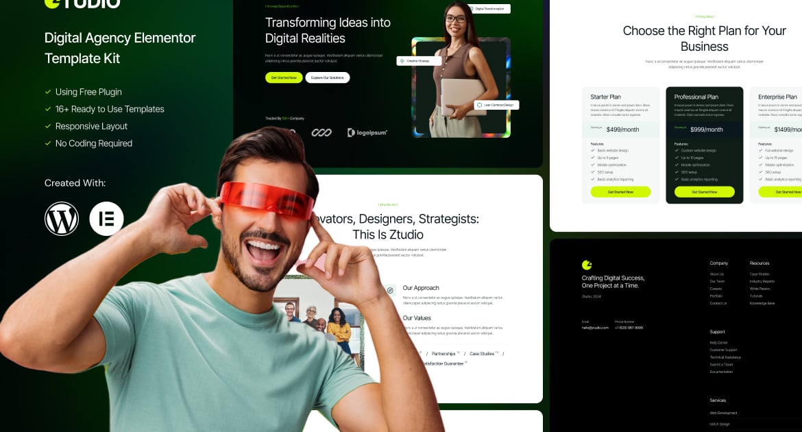 Ztudio - Digital Agency Elementor Template Kit