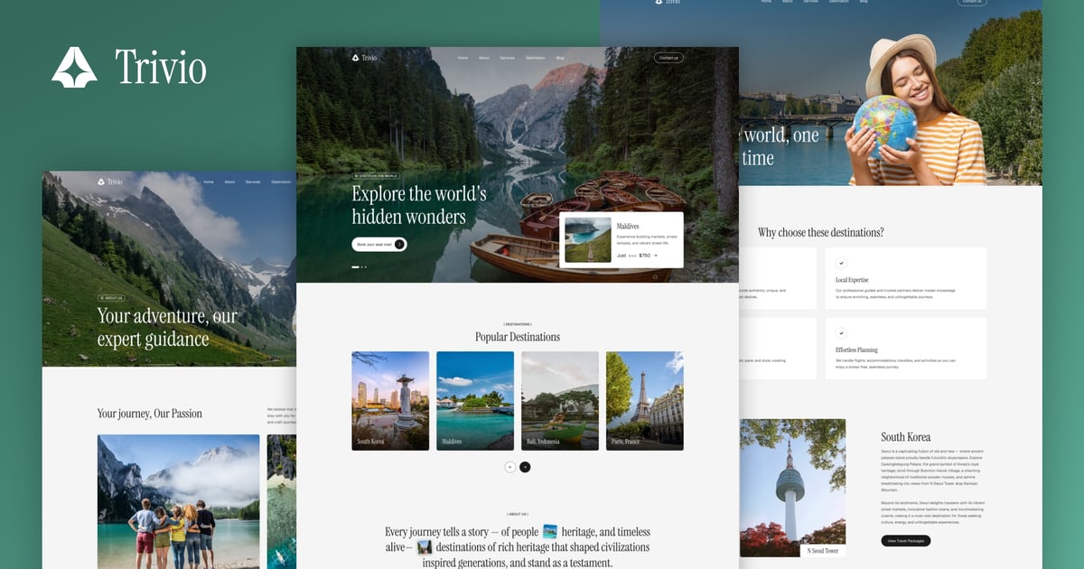 Trivio - Travel & Tour Agency Elementor Template Kit
