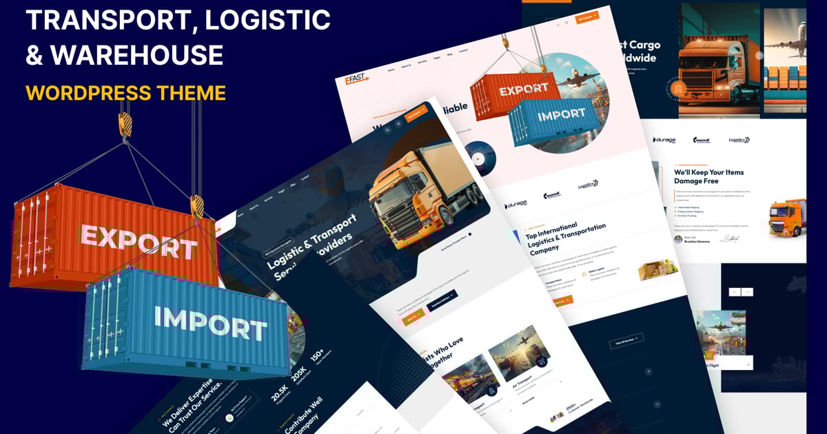 Transport, Logistic & Warehouse WordPress Theme