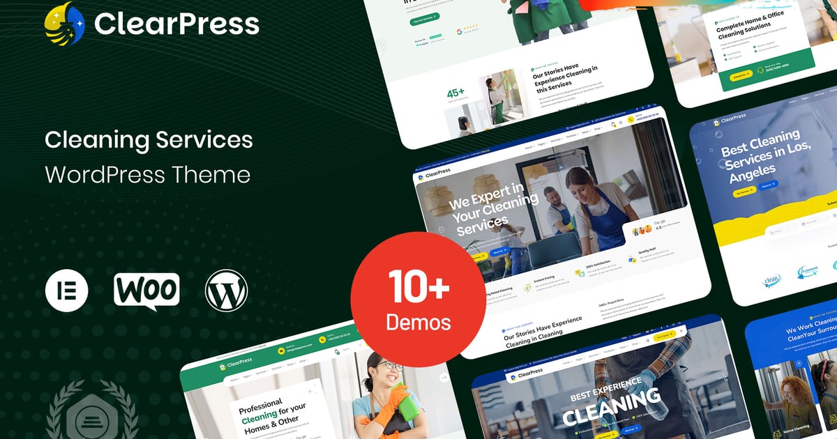 ClearPress - Cleaning Services WordPress Theme