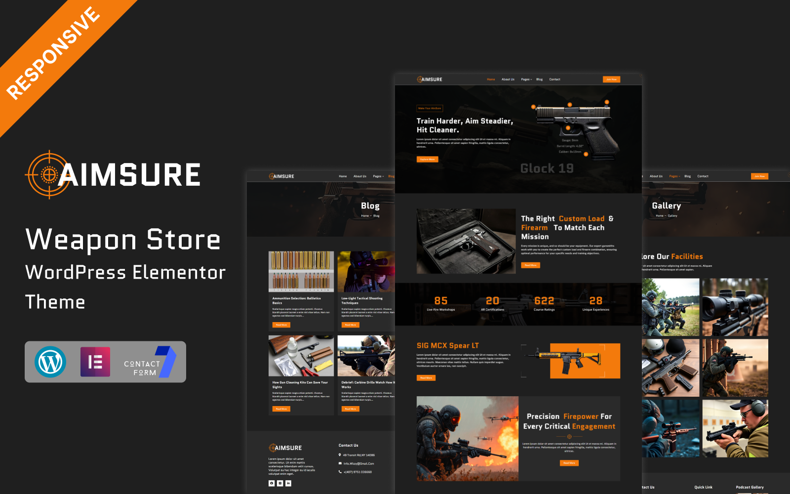 Aimsure - Weapon Store WordPress Elementor Theme WordPress Theme