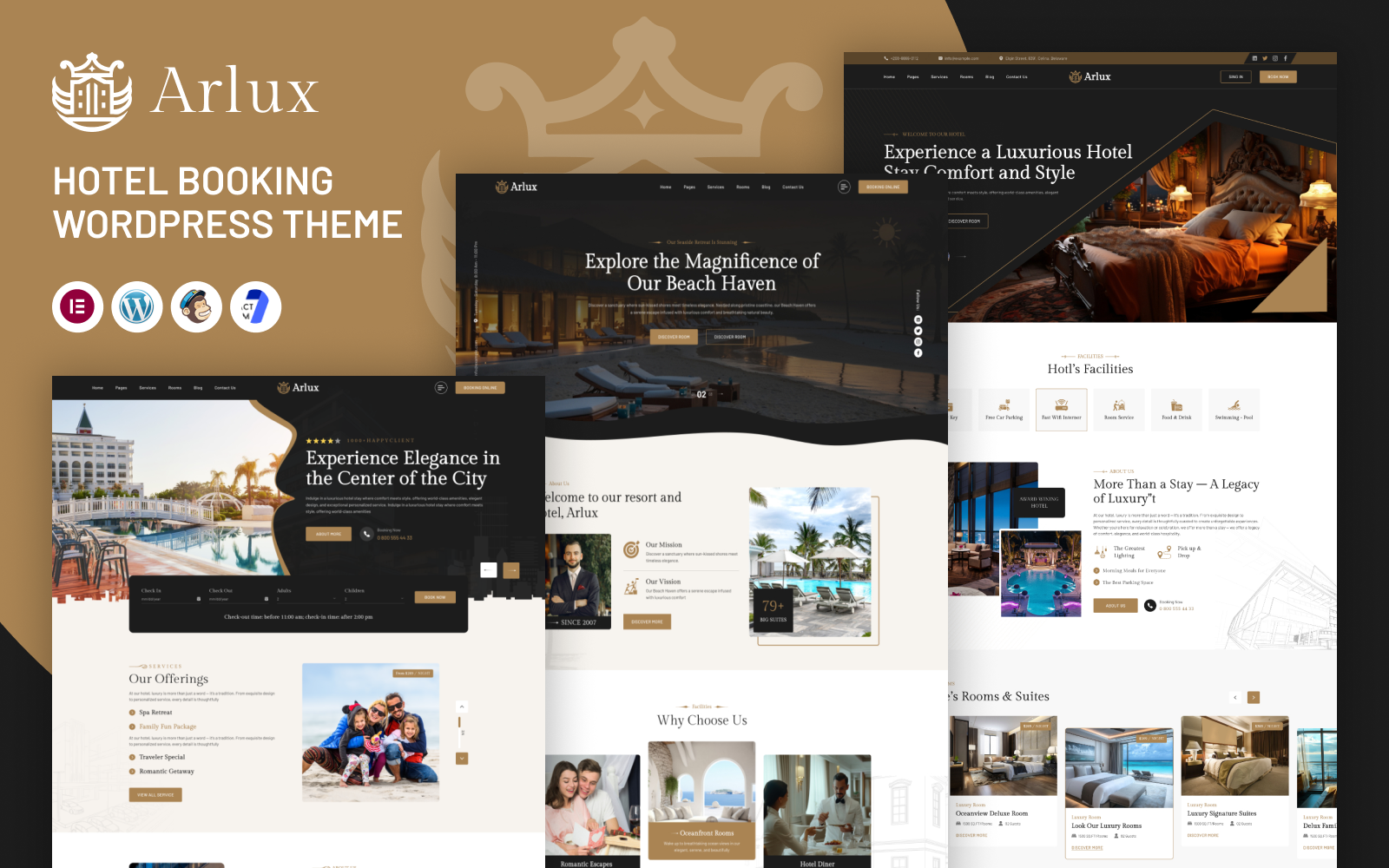 Arlux - Hotel Booking WordPress Theme