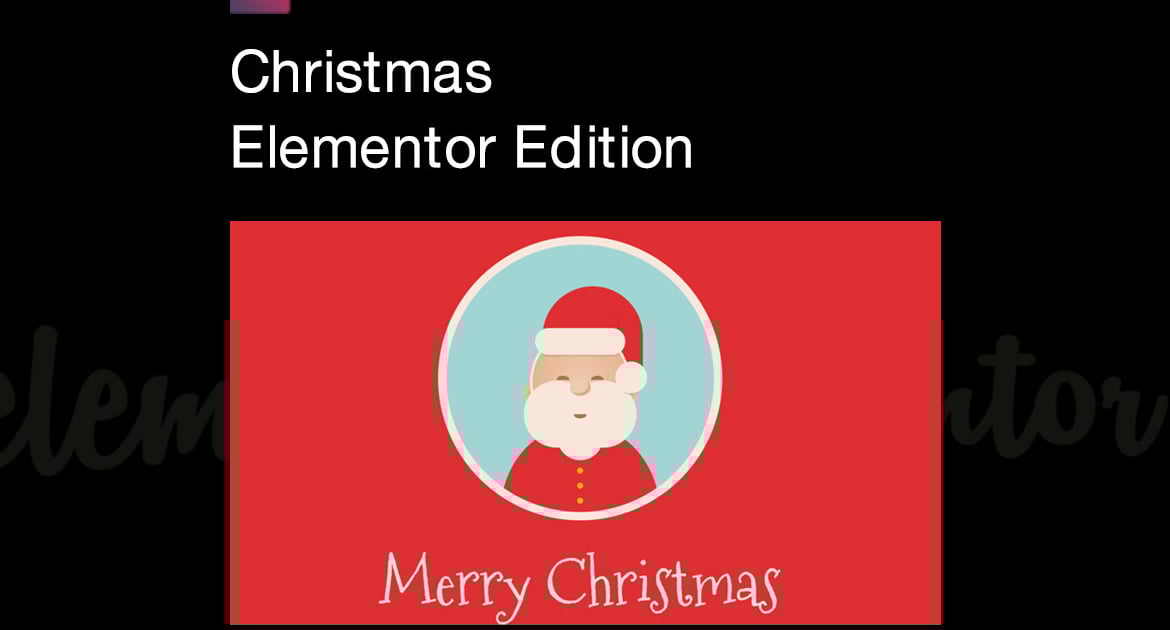 Christmas Elementor Edition