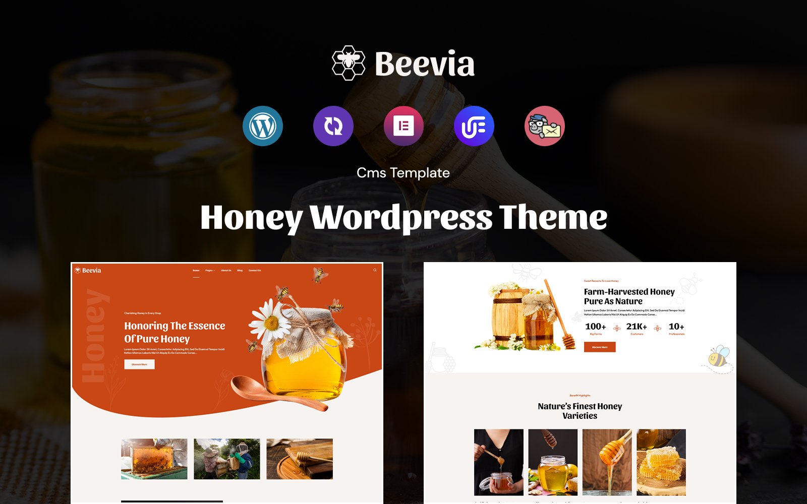 Beevia - Honey And Beekeeping WordPress theme WordPress Theme