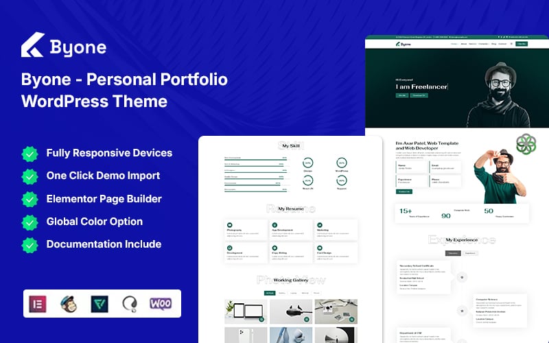 Byone - Personal Portfolio WordPress Theme
