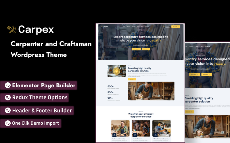 Carpex - Carpenter and Craftsman WordPress Theme