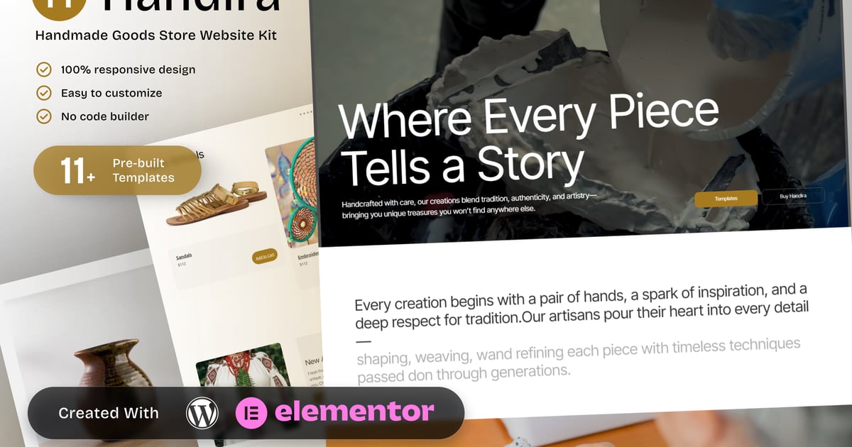 Handira - Handmade Goods Elementor Template Kit