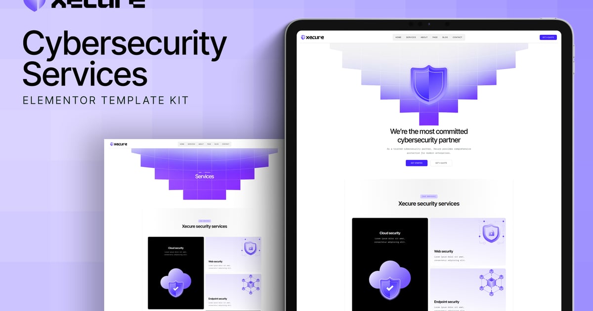 Xecure - Cybersecurity Services Elementor Template Kit