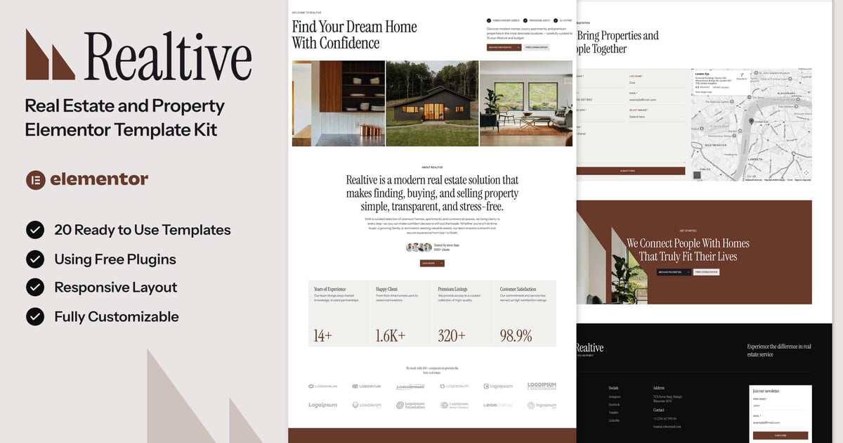 Realtive - Real Estate & Property Elementor Template Kit
