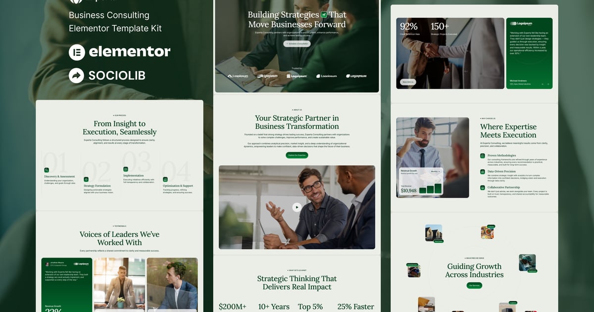 Experta - Business Consulting Elementor Template Kit