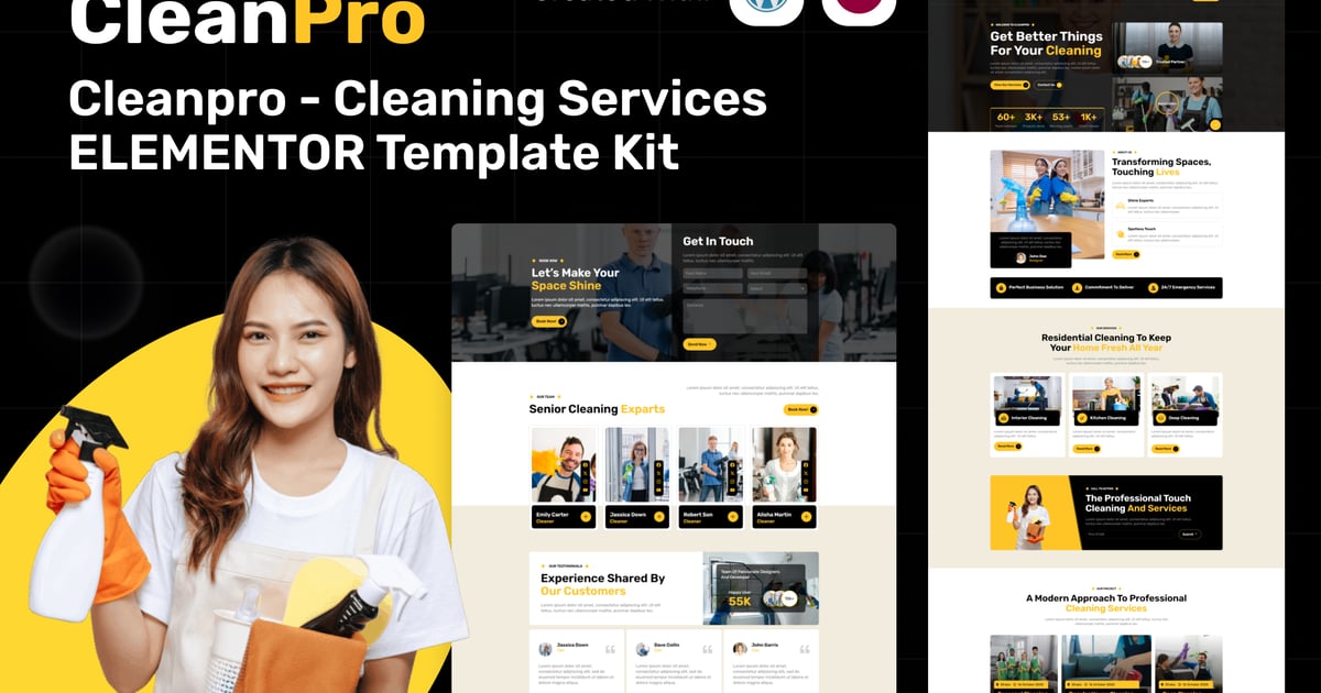 Cleanpro - Cleaning Services Elementor Template Kit