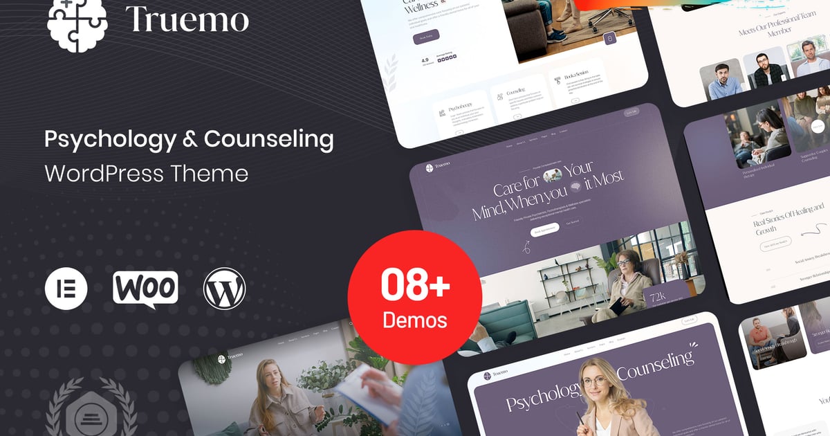 Truemo - Psychology and Counseling WordPress Theme