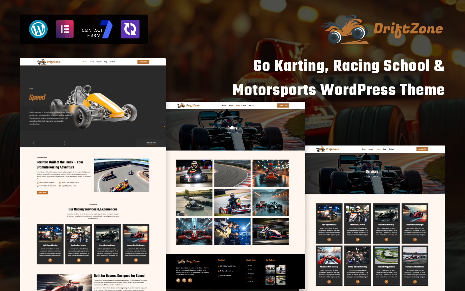 DriftZone – Go Karting, Racing School & Motorsports WordPress Theme