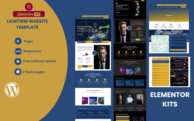 Elementor Lawfirm Website Template Elementor Kit