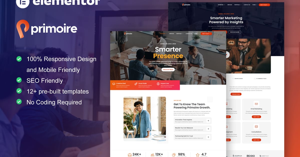 Primoire - Business Consulting Elementor Pro Template Kit